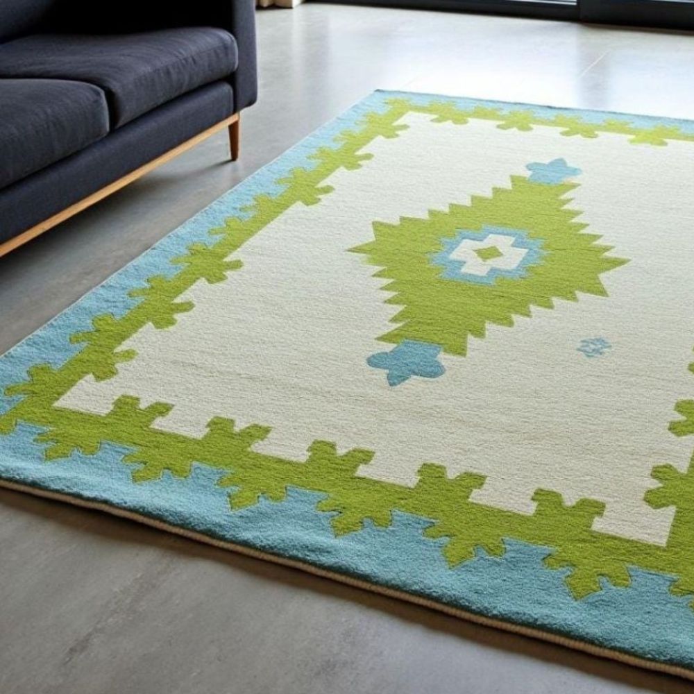 Southwestern Geometric Wool Rug